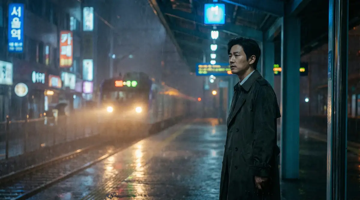 韩国伦理电影经典场景 - 雨夜车站，海角视频 馆藏影像